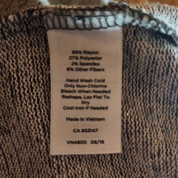 Talbots Gold Metallic Cowl Neck Sweater Size Small - Picture 7 of 9